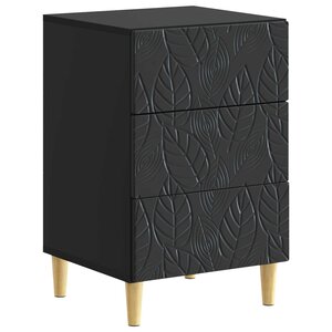 vidaXL Table de chevet Noir 43 x 39 5 x 66 5 cm Bois d'ingénierie