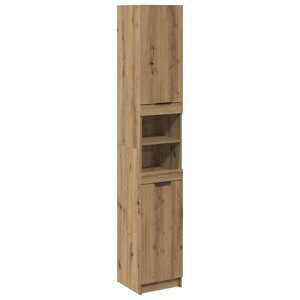 vidaXL Armoire de bain chêne artisanal 32x34x188 5cm bois d'ingénierie