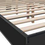 vidaXL Cadre de lit sans matelas noir 135x190 cm