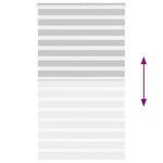 vidaXL Store zèbre gris clair largeur du tissu 120 9 cm polyester