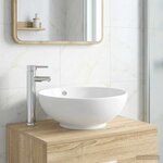 vidaXL Lavabo de salle de bains Chrome 44 x 44 x 16 cm métal