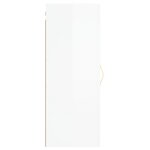vidaXL Armoire murale blanc brillant 34 5x34x90 cm