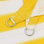 vidaXL Voile d'ombre Jaune et blanc 6 x 8 m HDPE