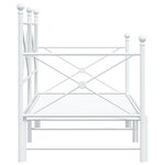 vidaXL Lit de jour avec lit gigogne sans matelas blanc 90x190 cm acier