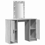 vidaXL Table de Toilette Gris 102 x 33 x 135 cm Bois d'ingénierie