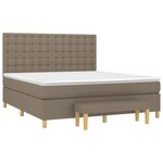 vidaXL Sommier à lattes de lit avec matelas Taupe 160x200 cm Tissu