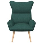 Fauteuil relaxant vidaXL en tissu vert foncé