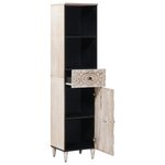 vidaXL Armoire de salle de bain avec tiroir Blanc 38 x 33 5 x 160 cm