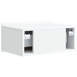 vidaXL Cabinet de chevet mural avec tiroir Blanc 49 x 34 5 x 24 cm