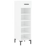 vidaXL Armoire à chaussures blanc 30x35x105 cm bois d'ingénierie