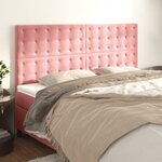 vidaXL Têtes de lit 4 Pièces Rose 90x5x78/88 cm Velours