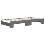 vidaXL Lit de jour avec gigogne sans matelas gris foncé 90x200 cm