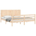 vidaXL Cadre de lit sans matelas bois massif