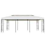 vidaXL Belvédère à double toit blanc 6x3 m acier