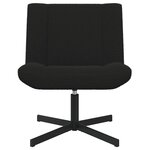 vidaXL Chaise pivotante Noir 63 x 75 x 76 cm tissu