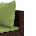 vidaXL Salon de jardin avec coussins 8 Pièces marron résine tressée