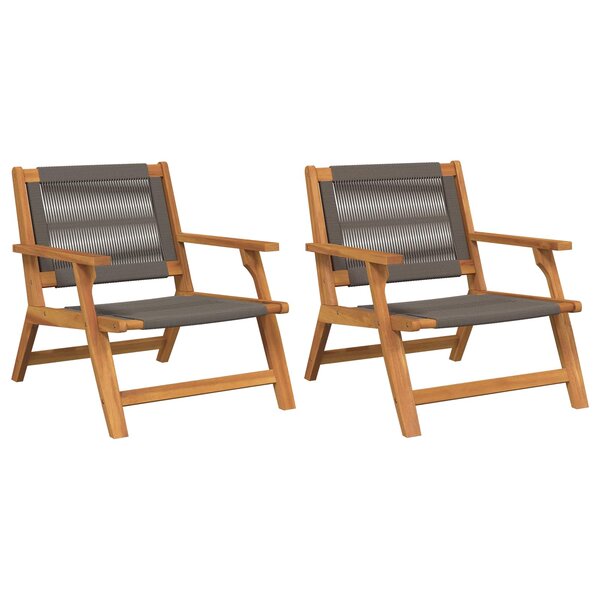 vidaXL Mobilier de jardin 2 Pièces Gris 67 x 76 x 73 cm