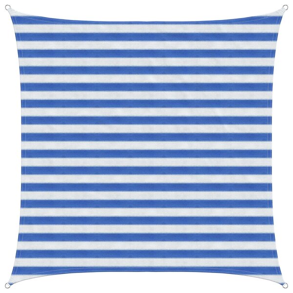 vidaXL Voile d'ombre Bleu et Blanc 2 x 2 m HDPE