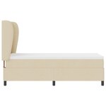 Box Spring VidaXL avec Matelas - Crème  80x200 cm Tissu