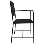 vidaXL Banc de jardin Noir 104 x 54 x 93cm Acier