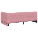 vidaXL Cadre de lit d'angle avec tête de lit Rose 90 x 190 cm Velours
