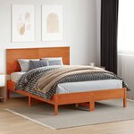vidaXL Tête de lit cire marron 160 cm bois massif de pin