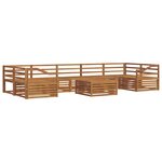 vidaXL Ensemble de canapés d'extérieur 8 Pièces Naturel