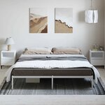 vidaXL Cadre de lit métal sans matelas blanc 183x213 cm