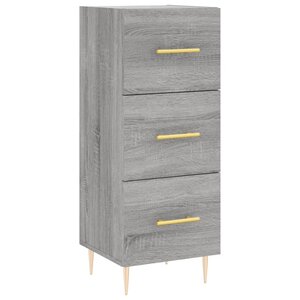 vidaXL Buffet Sonoma gris 34 5x34x90 cm Bois d'ingénierie