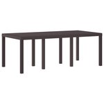 vidaXL Ensemble de salle à manger pour jardin 9 Pièces Marron