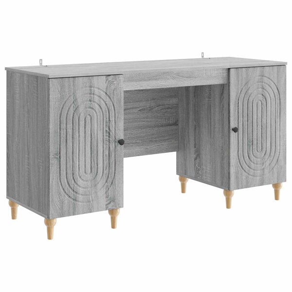 vidaXL Bureau Sonoma gris 142 5 x 50 x 75 cm Bois d'ingénierie