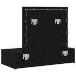 vidaXL Table de maquillage murale avec lumières LED en chêne noir