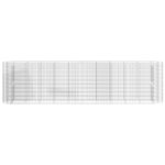 vidaXL Lit surélevé à gabion Fer galvanisé 400x50x100 cm