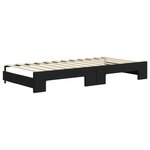vidaXL Lit de jour avec gigogne sans matelas noir 90x200 cm