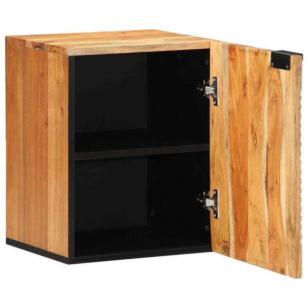 vidaXL Cabinet suspendu de salle de bain Marron Bois d'acacia massif