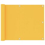 vidaXL Écran de balcon Jaune 75x600 cm Tissu Oxford