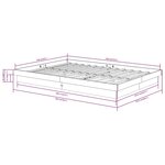 vidaXL Cadre de lit blanc bois massif 140x190 cm