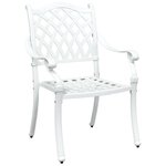 vidaXL Ensemble de salle à manger pour jardin 5 Pièces Blanc Aluminium