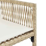 vidaXL Chaises de jardin avec coussins lot de 4 beige résine tressée