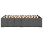 vidaXL Cadre de lit sans matelas gris foncé 120x190 cm tissu