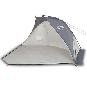 vidaXL Tente de plage gris 268x223x125 cm 185T polyester