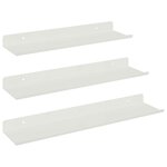 vidaXL Étagère flottante 3 Pièces Blanc 40 x 9 x 2 5 cm Acier