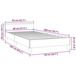 vidaXL Cadre de lit sans matelas vert foncé 80x200 cm velours