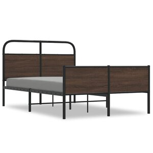 vidaXL Cadre de lit sans matelas 120x190 cm chêne marron