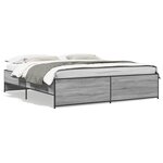 vidaXL Cadre de lit sans matelas sonoma gris 180x200 cm