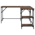 vidaXL Bureau chêne marron 139x139x75 cm bois d'ingénierie