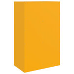 vidaXL Buffet jaune moutarde 67x39x107 cm acier