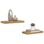 vidaXL Étagère Murale 2 Pièces Marron 50 x 23 x 4 cm Bois d'ingénierie