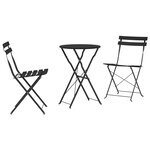 vidaXL Ensemble bistro pliant 3 Pièces Anthracite Acier