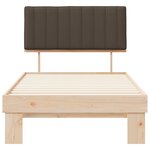 vidaXL Cadre de lit avec tête de lit rembourrée Taupe 100 x 200 cm